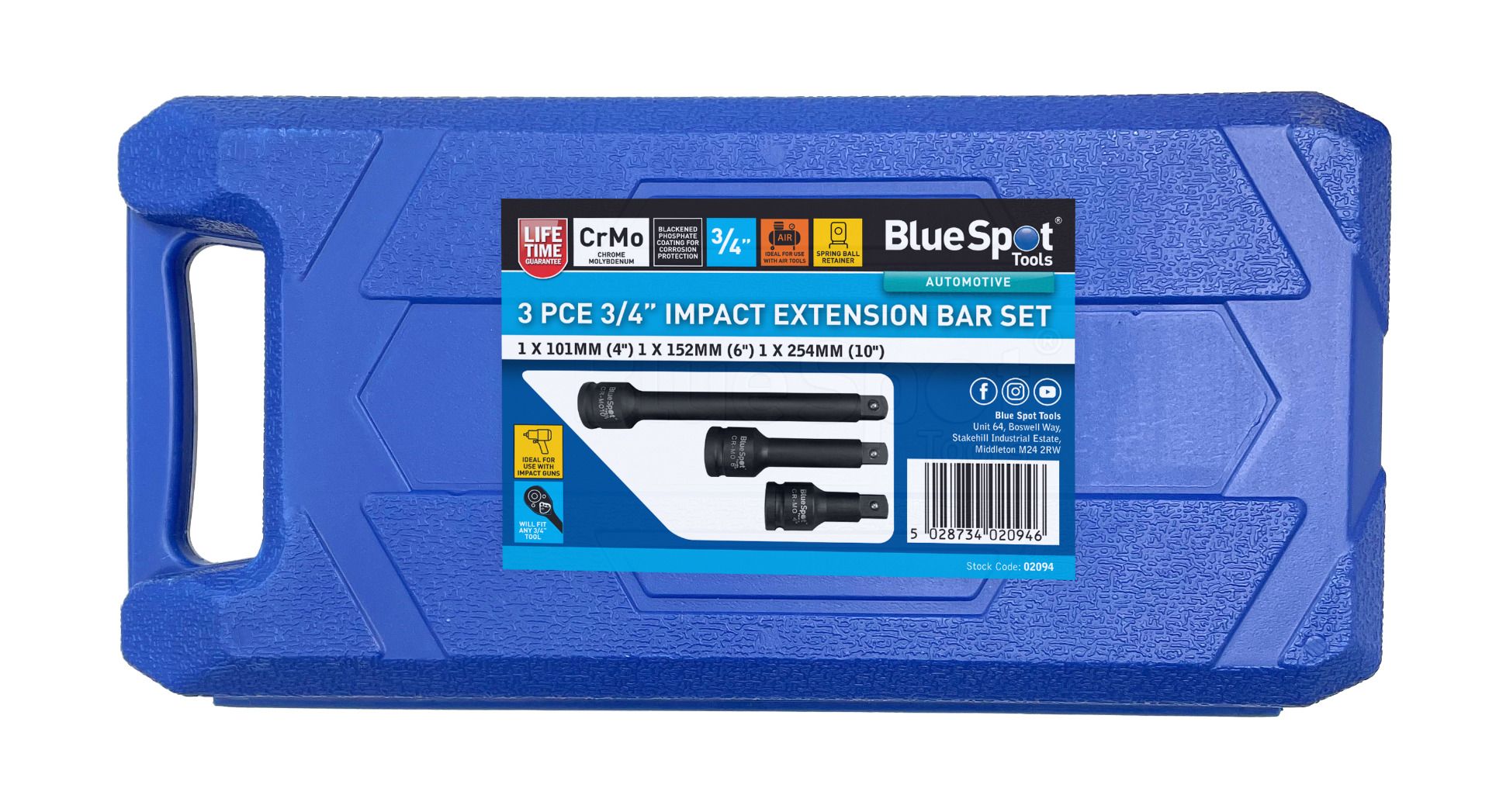 3pcs 3/4″ Impact Extension Set