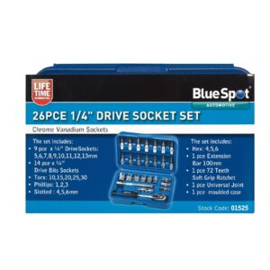26pcs 1/4" Socket Set