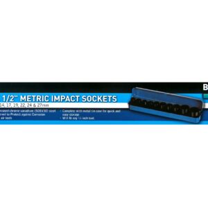 10pcs 1/2" Shallow Impact Socket Set