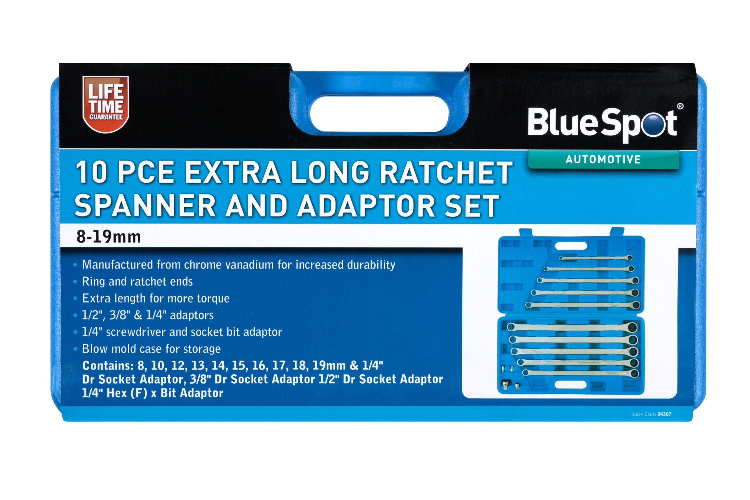 10pcs XL Ratchet Spanners