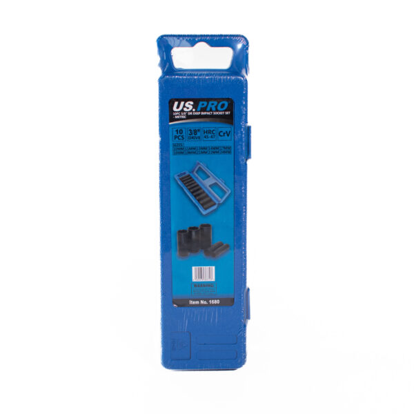 10pcs 3/8" Deep Sockets
