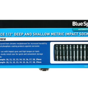 1/2" Deep and Shallow Impact Socket Set