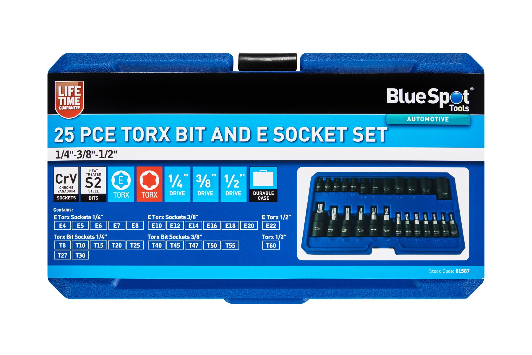 1/4 3/8 1/2 torx and e torx socket set