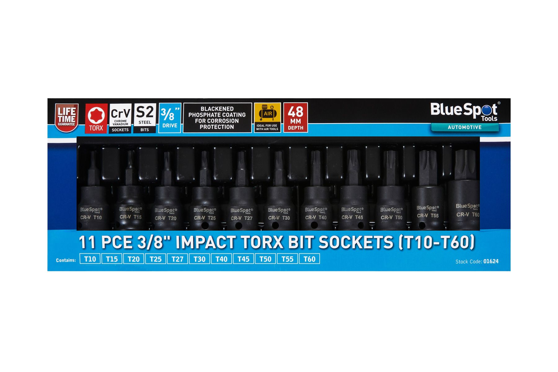 11pcs 3/8 impact torx